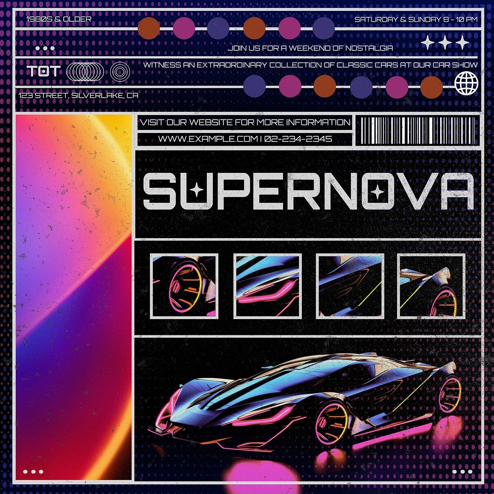 Supernova revolution Instagram post template