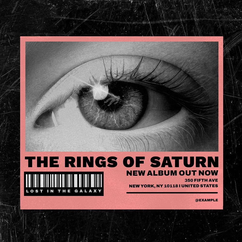 Saturn music album cover template