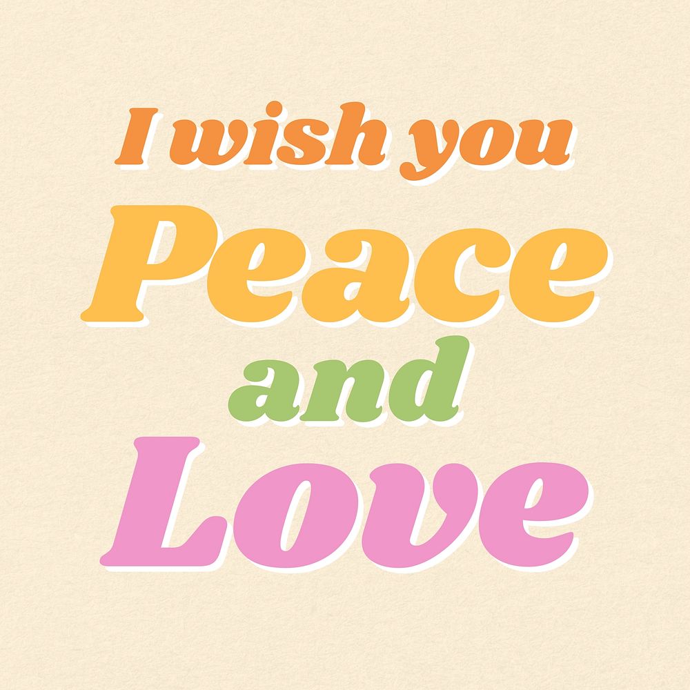 Love & peace  quote Instagram post template