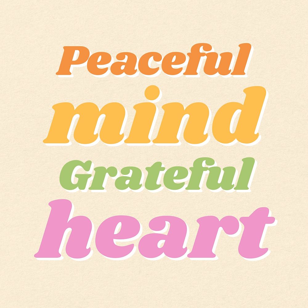 Peaceful & grateful quote Instagram post template