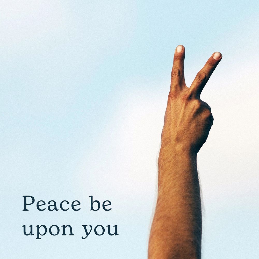 Peace be upon you quote Instagram post template