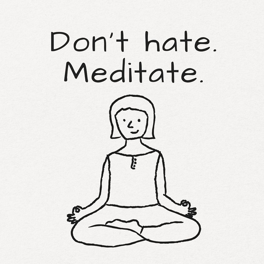 Meditation  quote Instagram post template