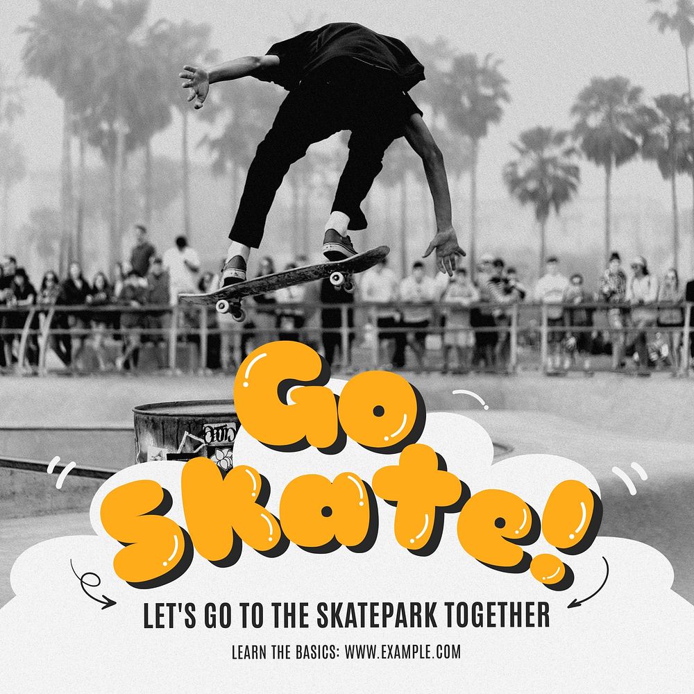 Skateboard Instagram post template