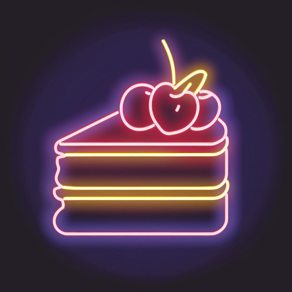 Cake icon neon dynamite weaponry.