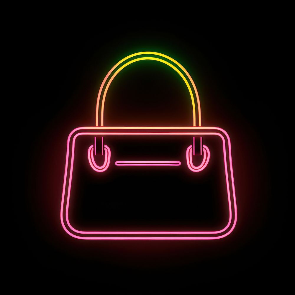 Bag icon neon accessories accessory.