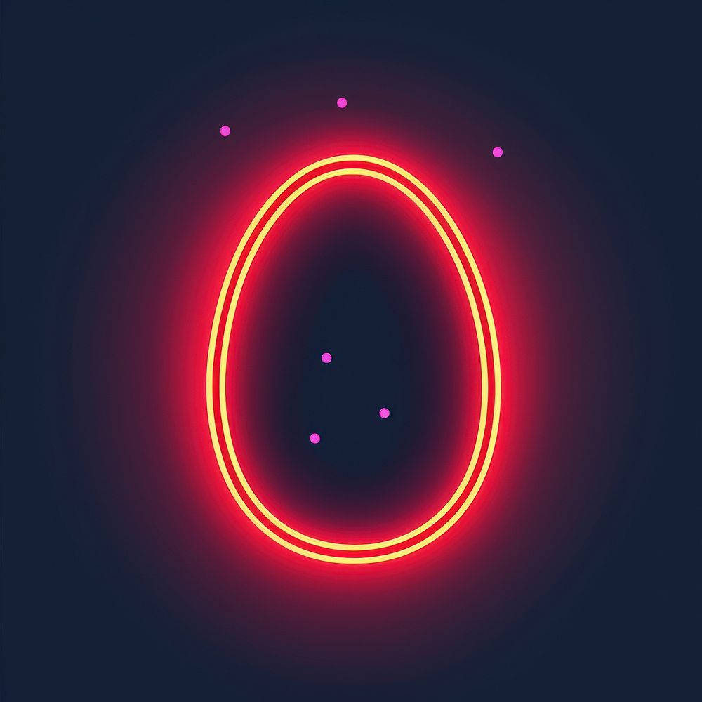 Egg icon neon astronomy outdoors.