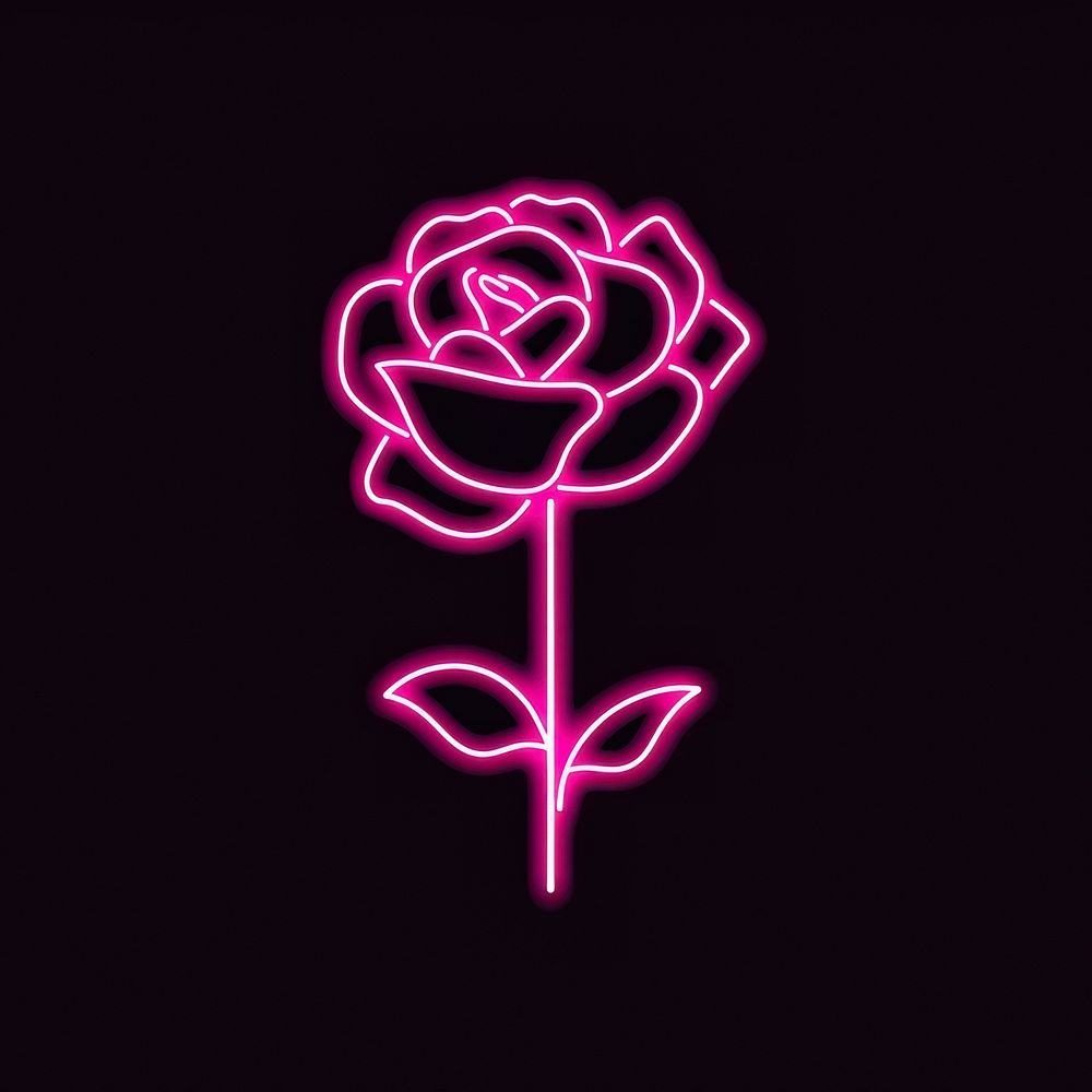 Rose icon neon dynamite weaponry.