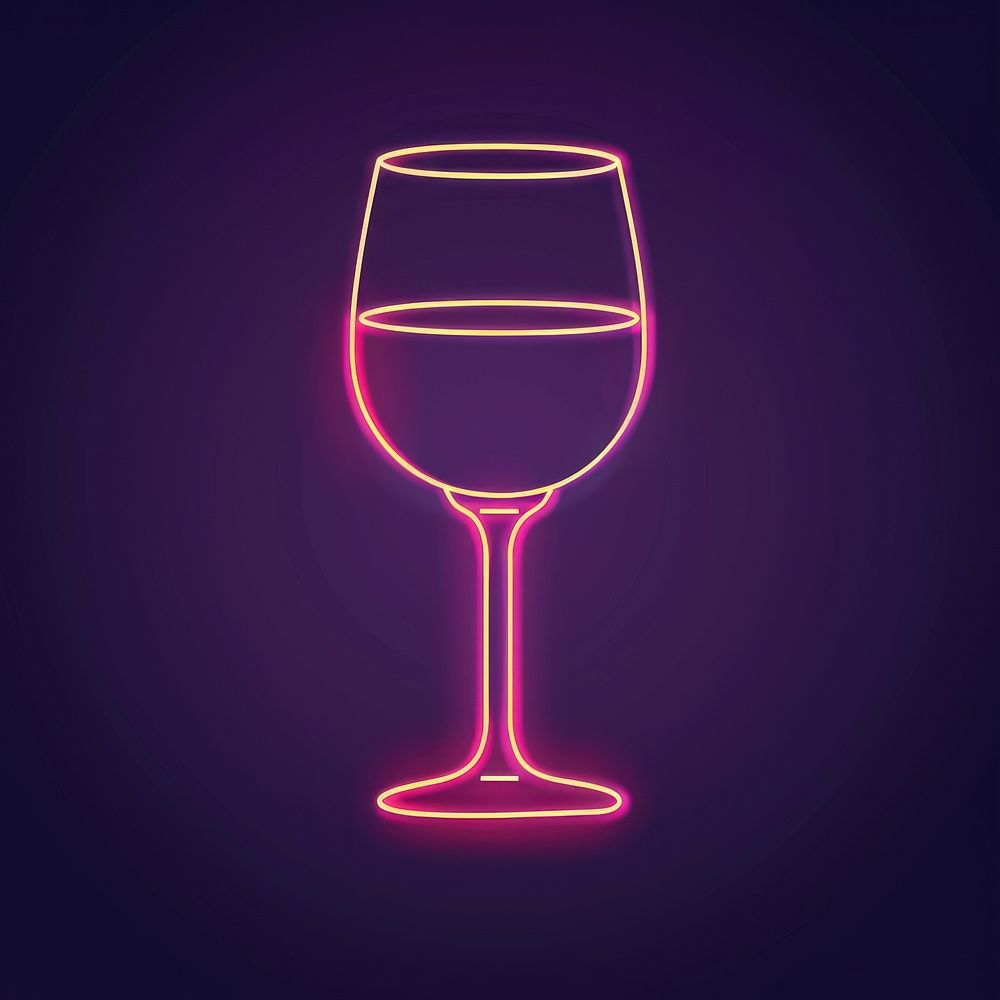 Wine glass icon beverage alcohol purple.