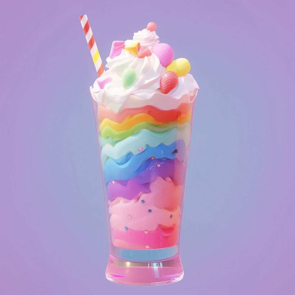 Rainbow Milkshake milkshake beverage smoothie.