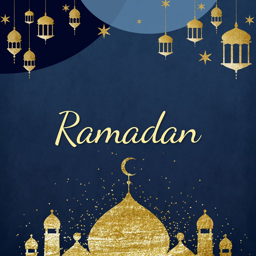 Aesthetic Ramadan Instagram post template  Islamic design