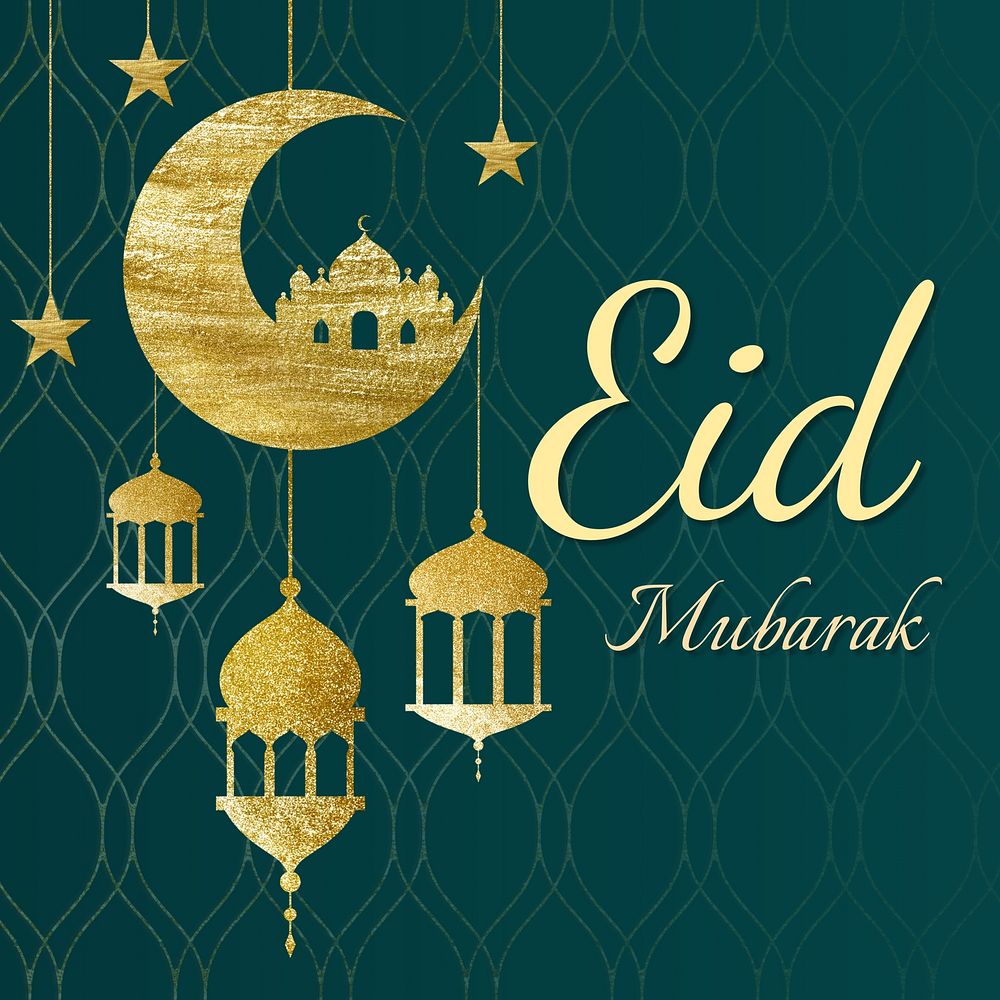 Aesthetic Eid Instagram post template  Islamic design