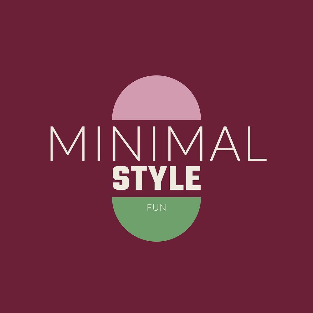 Retro minimal business logo template, editable design