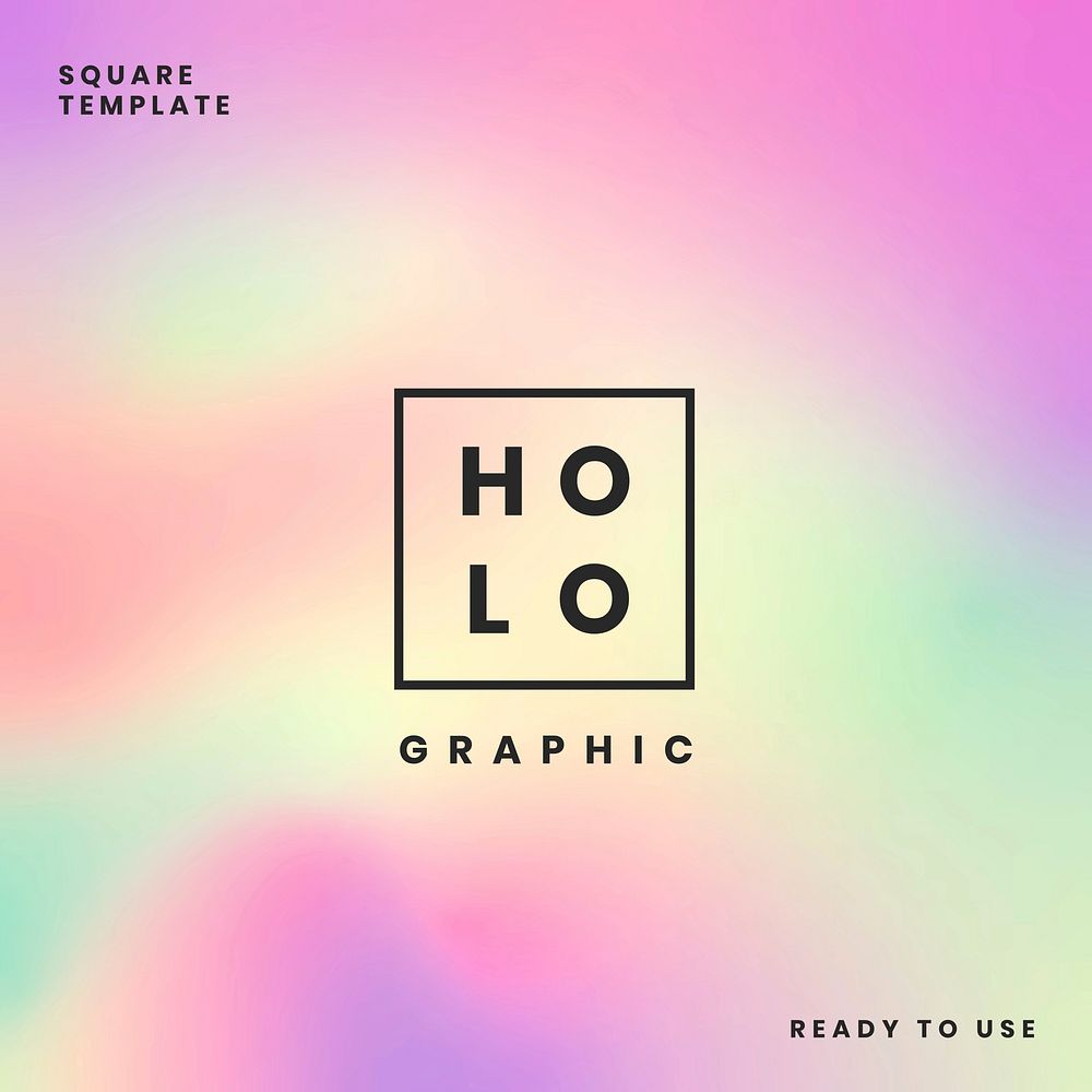 Holographic   Instagram post template