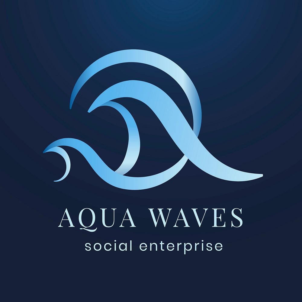 Aqua business logo template professional creative design