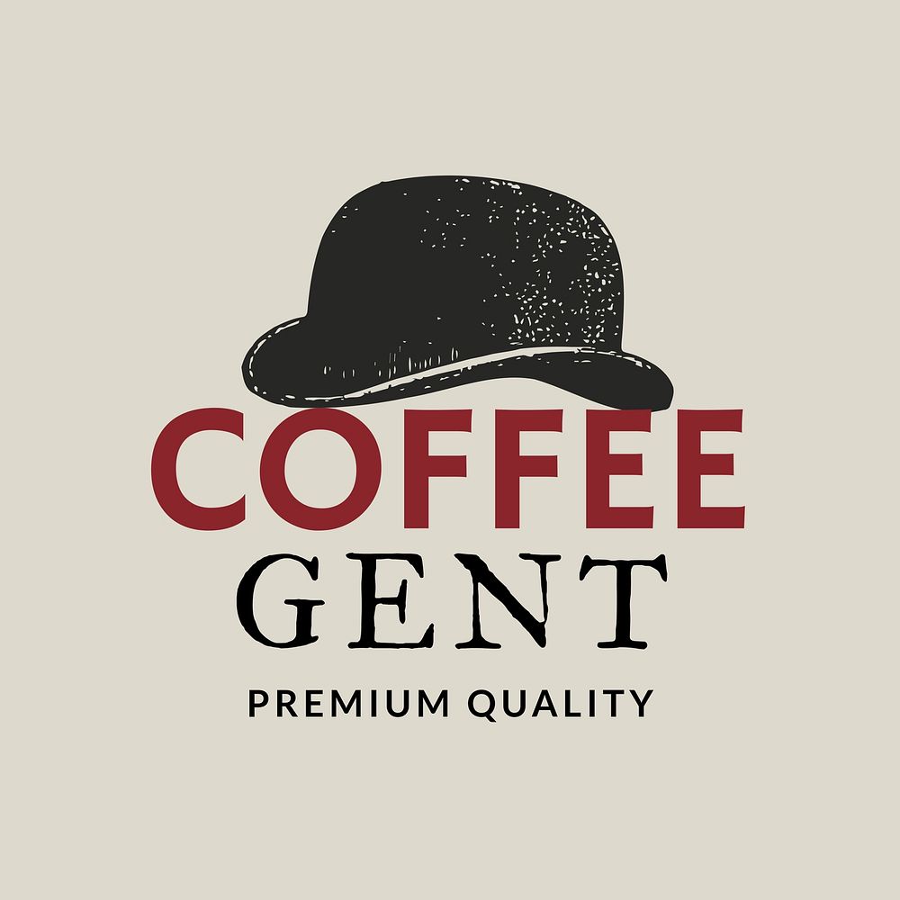 Coffee business logo template retro design