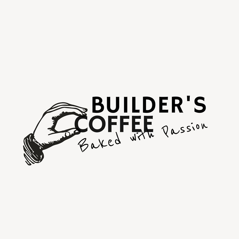 Coffee cafe logo template, retro editable design