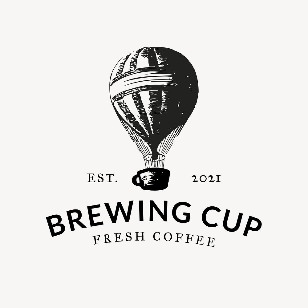 Coffee business logo template vintage design