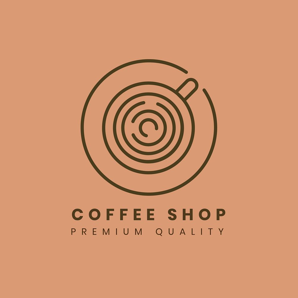 Coffee shop logo template  business branding