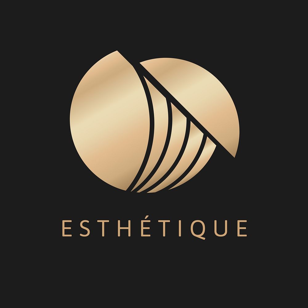 Gold business logo  template, geometric branding design