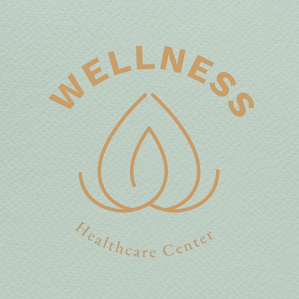 Spa logo  template, health and wellness business branding design