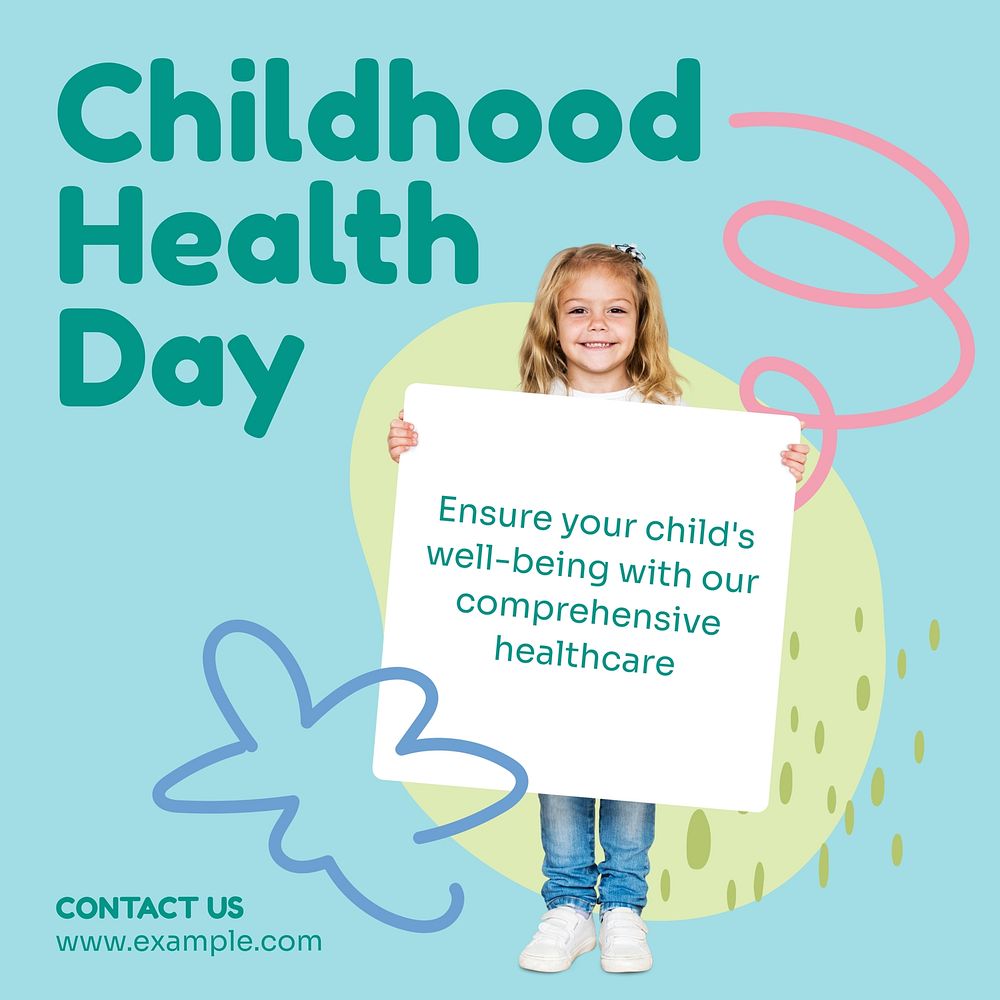 Childhood health day Instagram post template