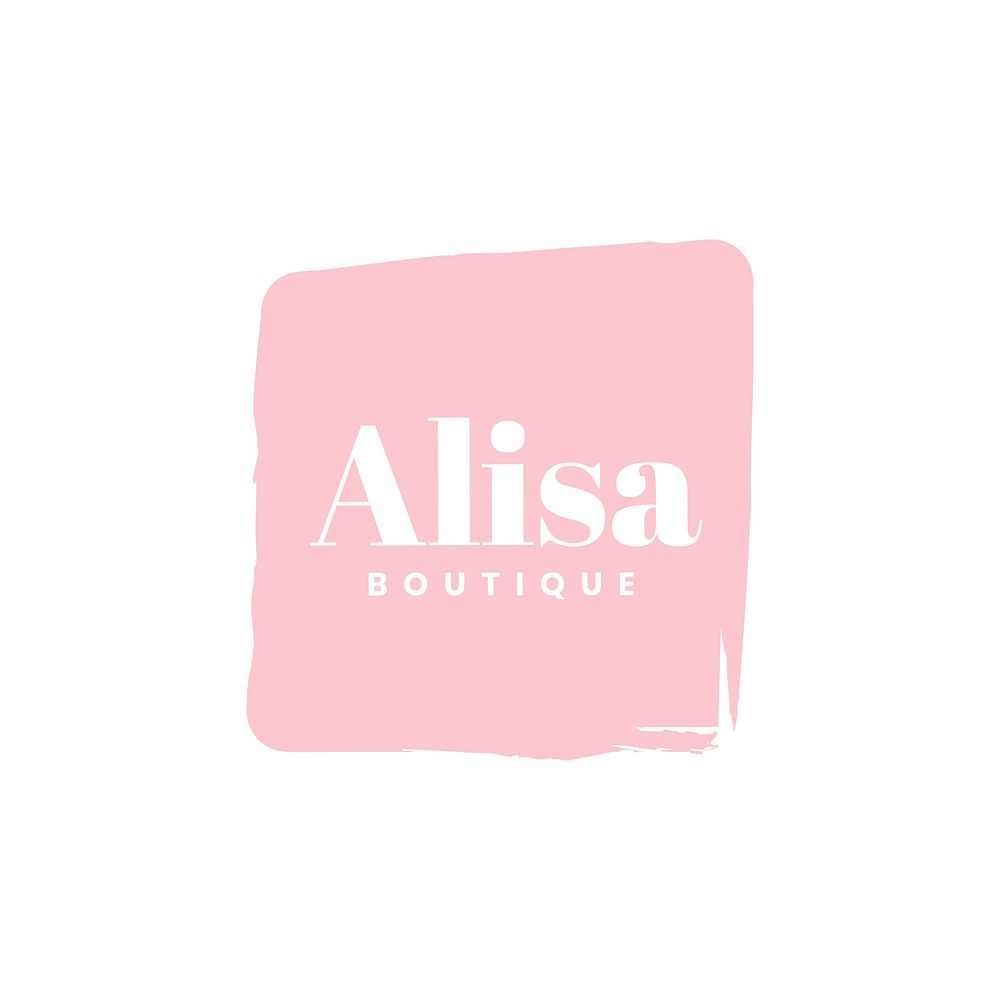 Pastel pink logo template  design