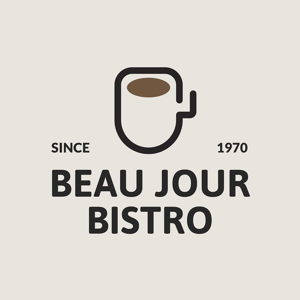 Cafe logo, business branding design
