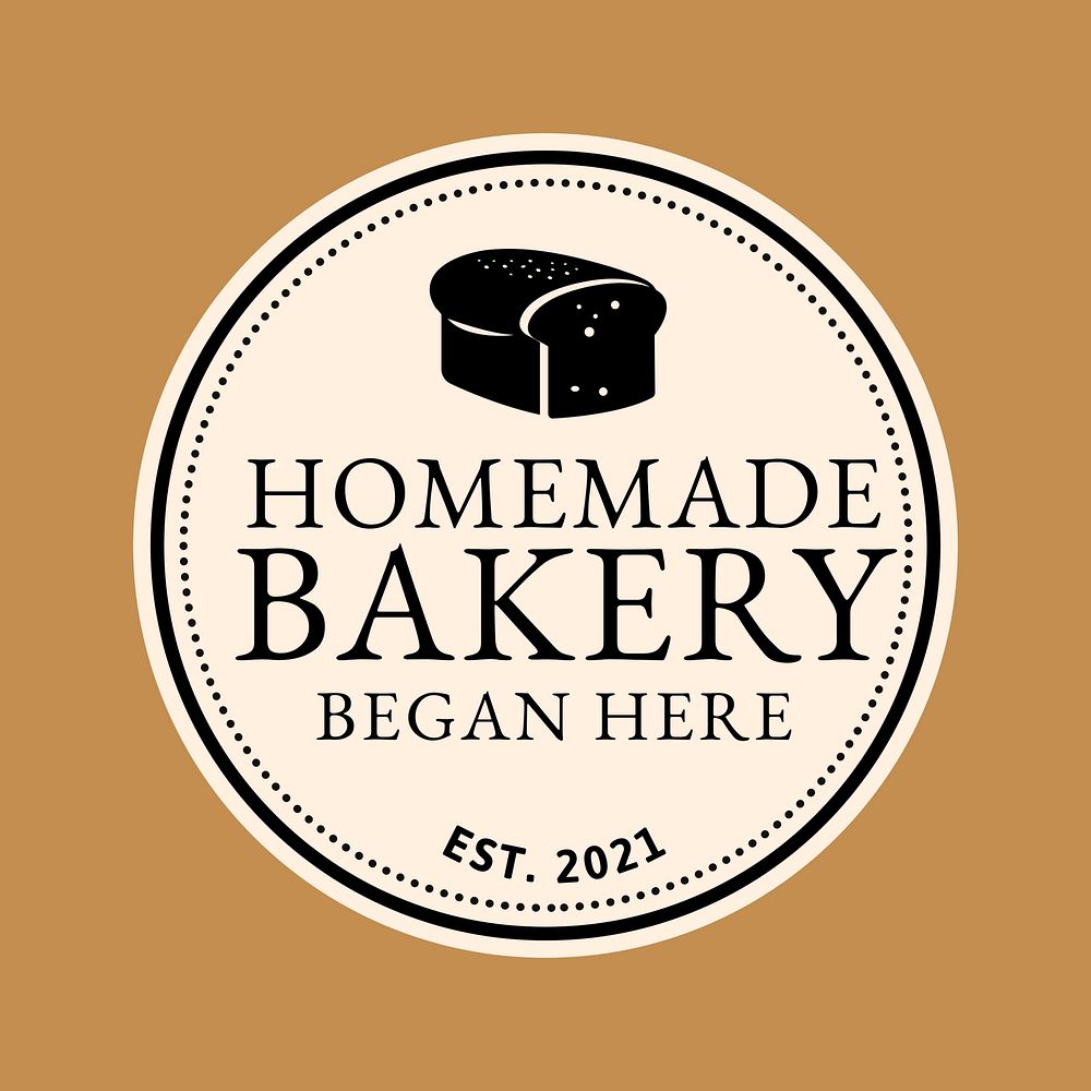 Editable pastry logo, business branding design