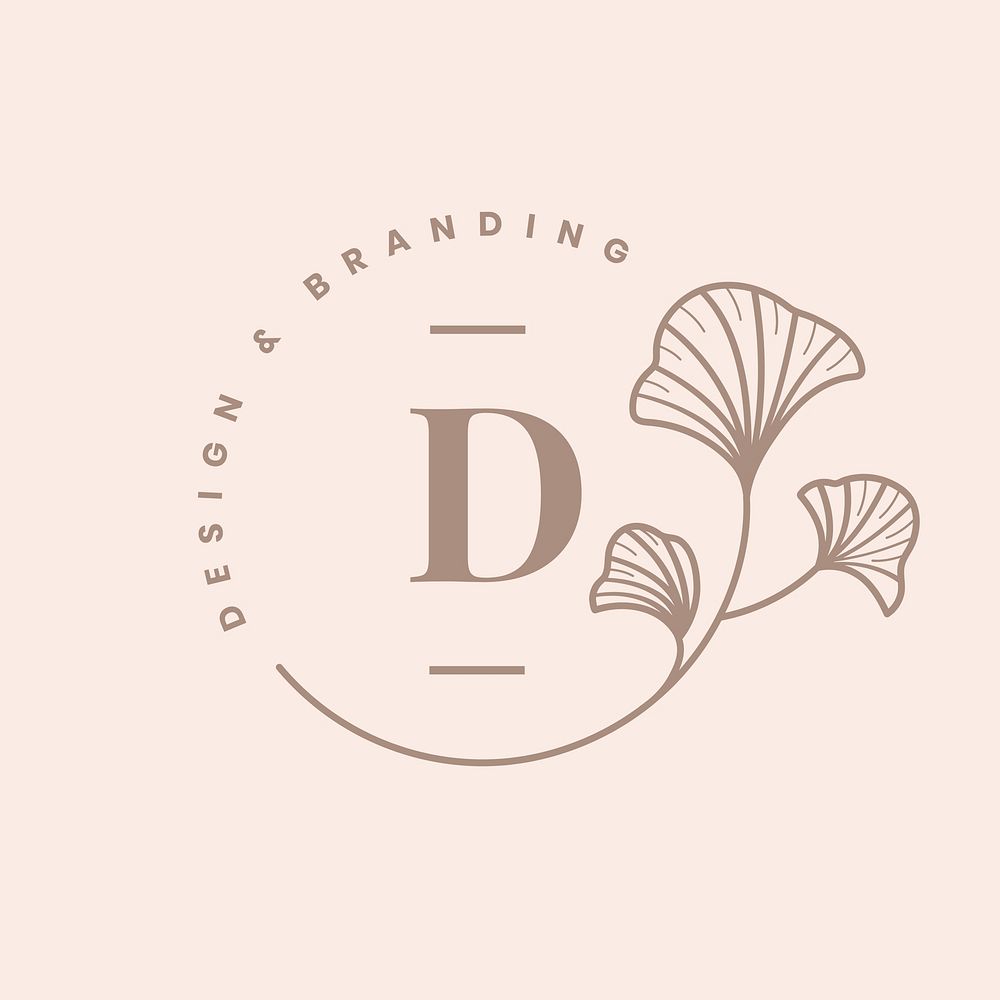 Editable leaf logo business branding design