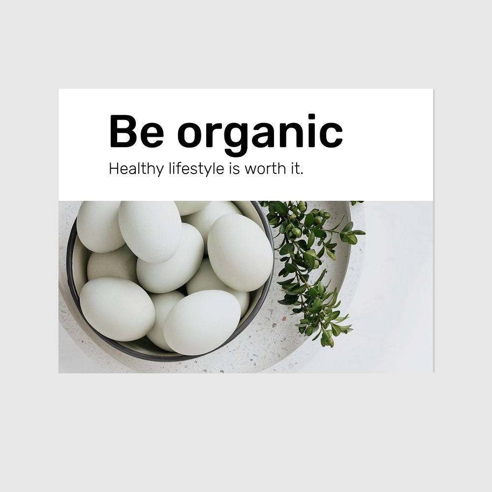 Organic food Instagram post template, editable design