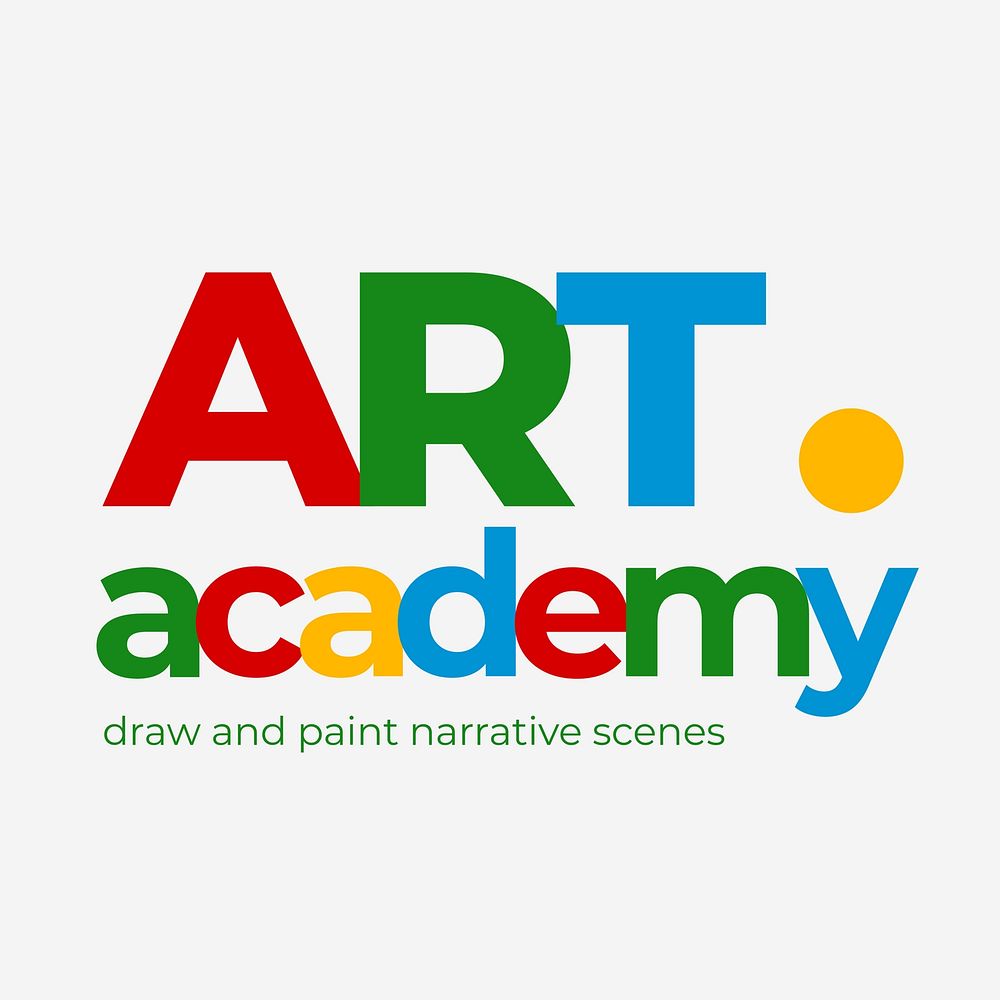 Art school logo, editable business branding design
