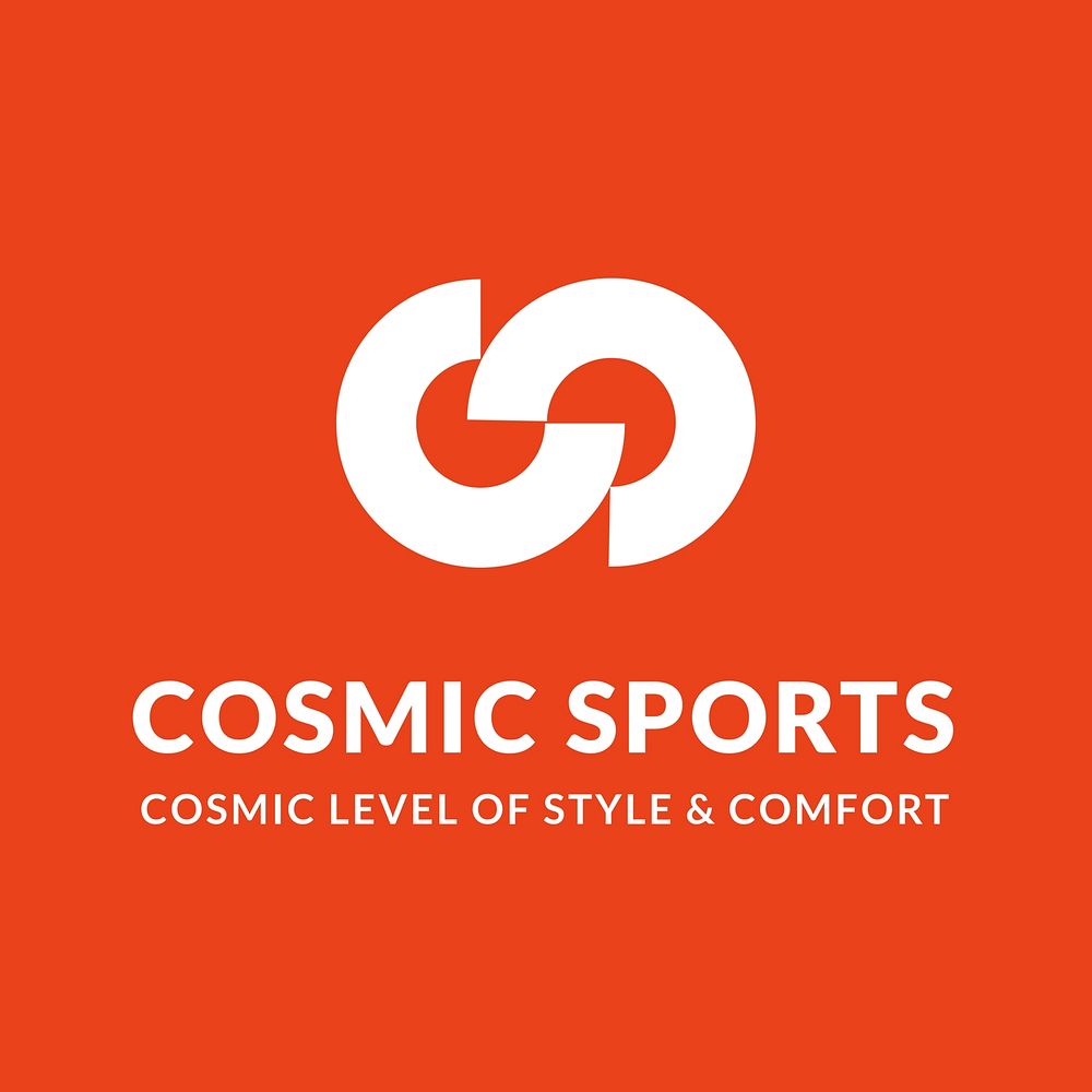 Sports logo, editable business branding design