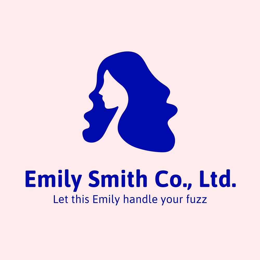 Hair salon logo, editable business branding design