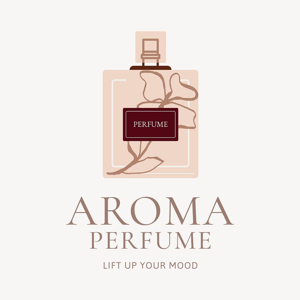 Perfume shop fashion logo template, editable branding design