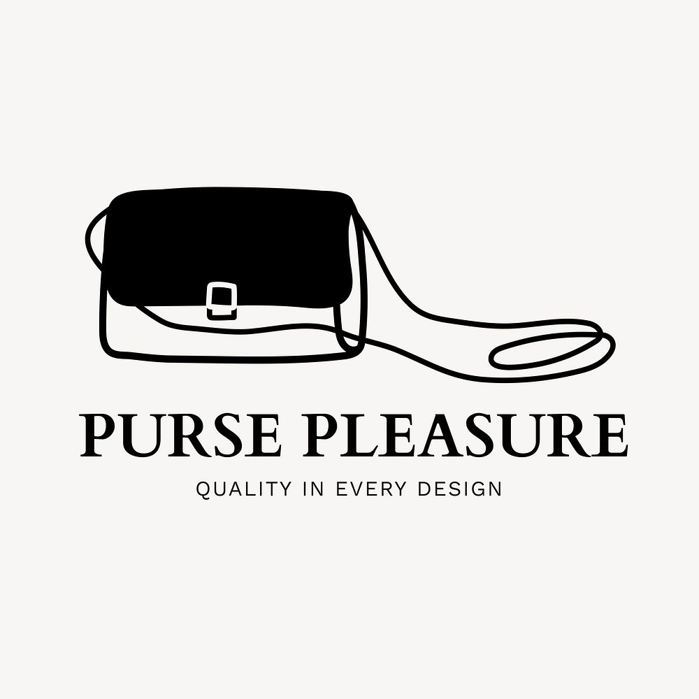Purse shop fashion logo template, editable branding design