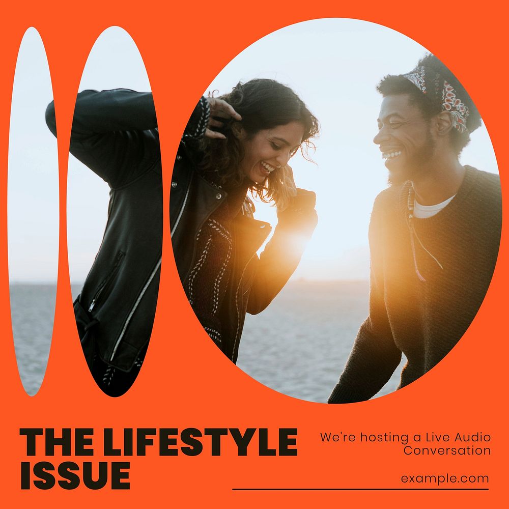 The lifestyle issue Instagram post template, editable design