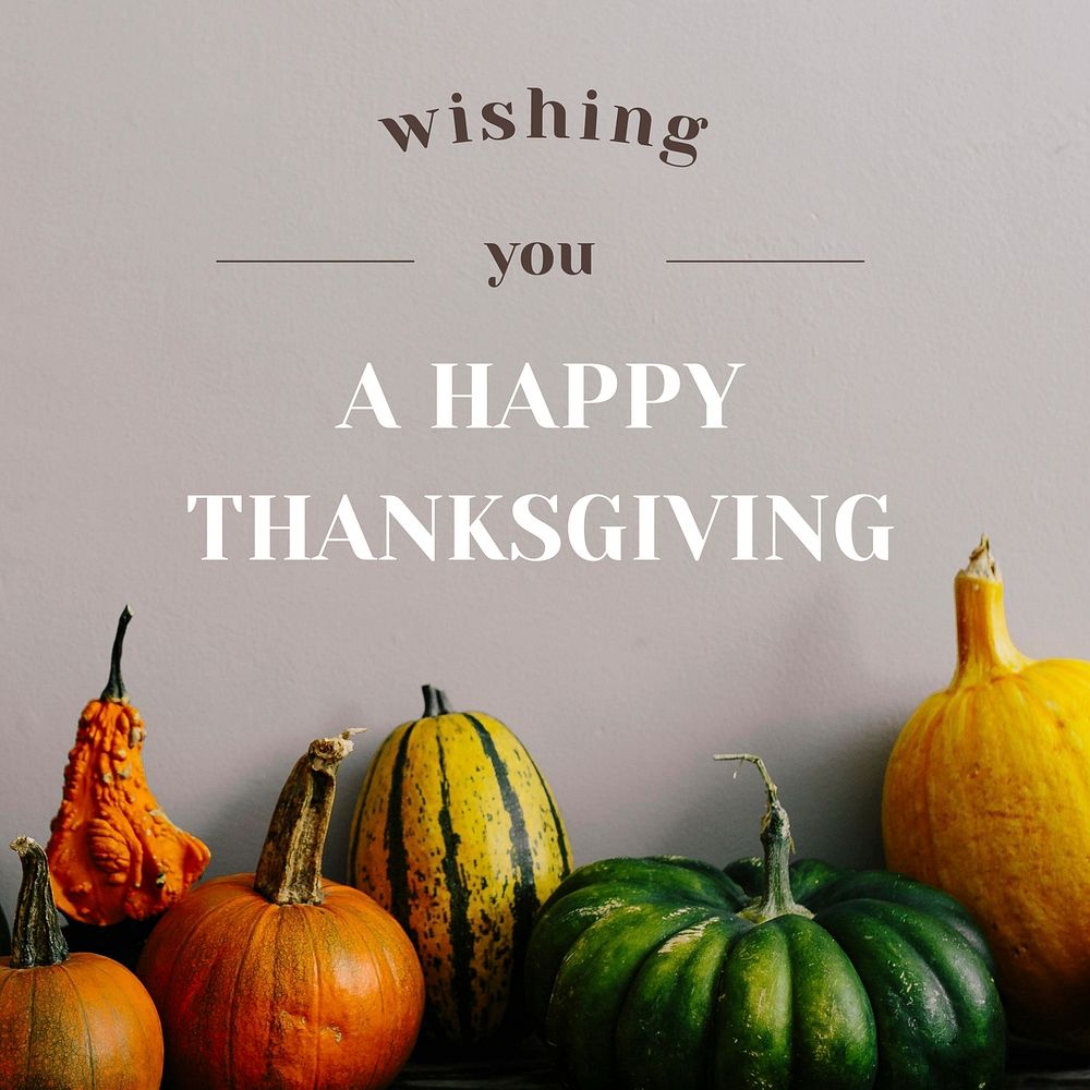 Thanksgiving greeting Instagram post template