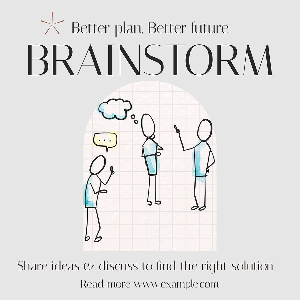 Business brainstorm Instagram post template  design