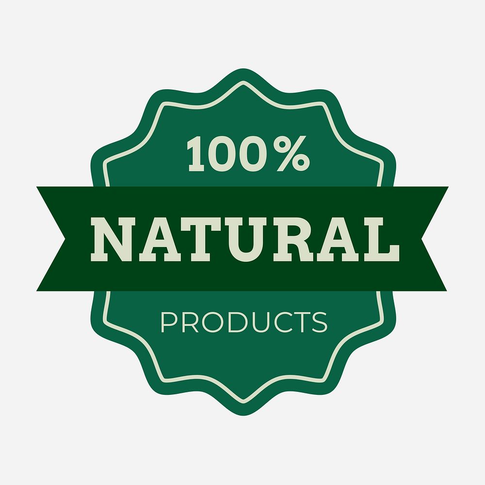 100% natural logo template, food branding, editable design