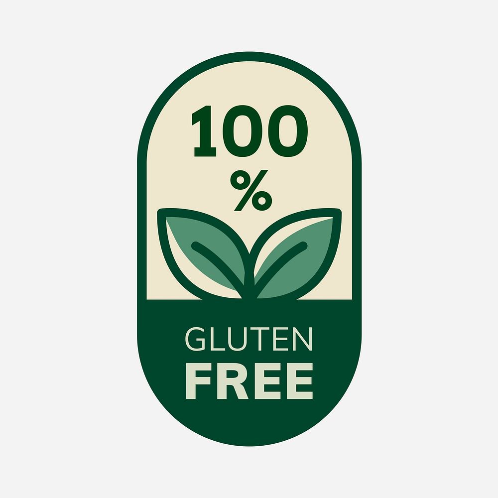 Gluten free logo template, food branding, editable design