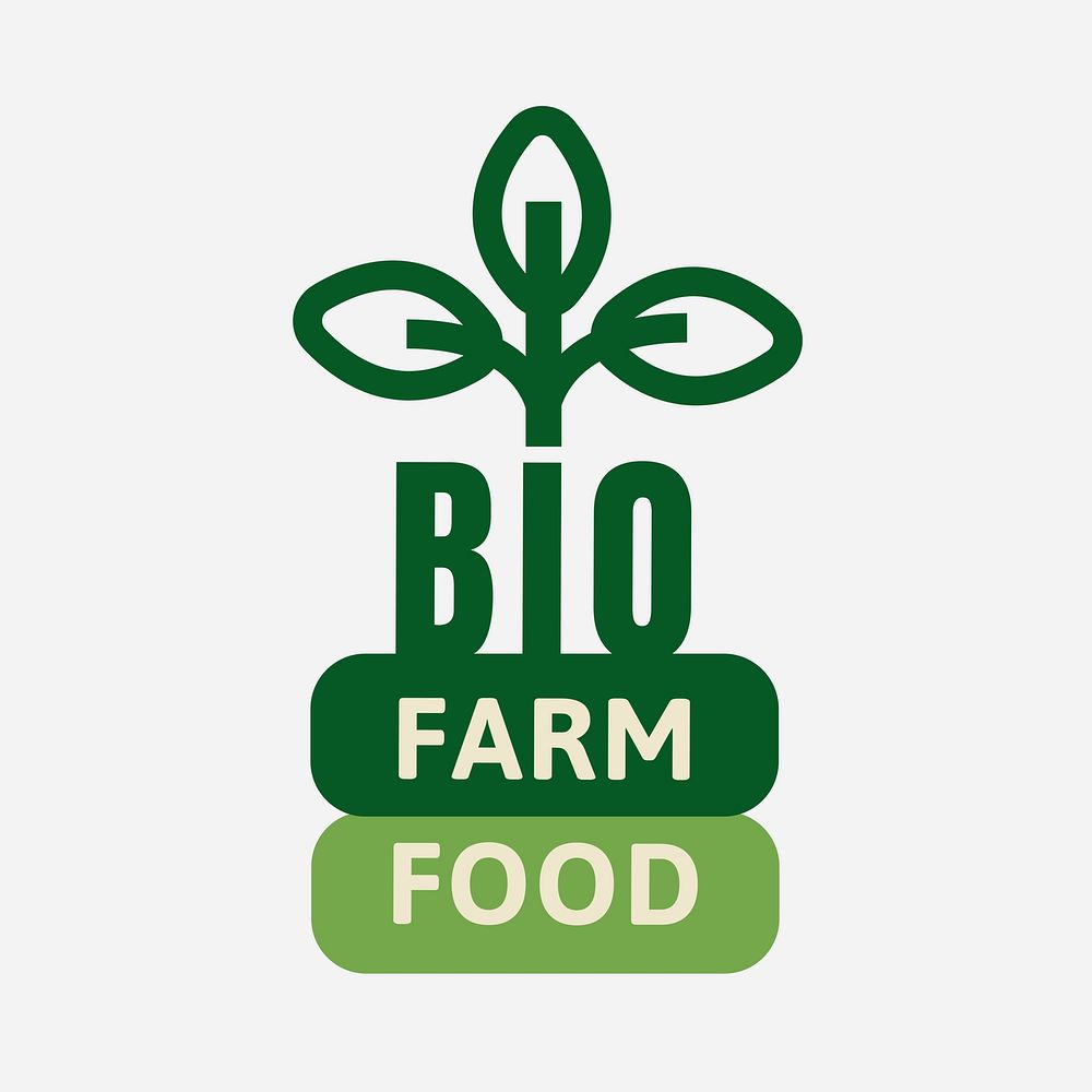 BIO food logo template, editable design