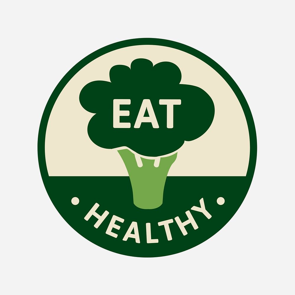 Eat healthy logo template, food branding, editable design
