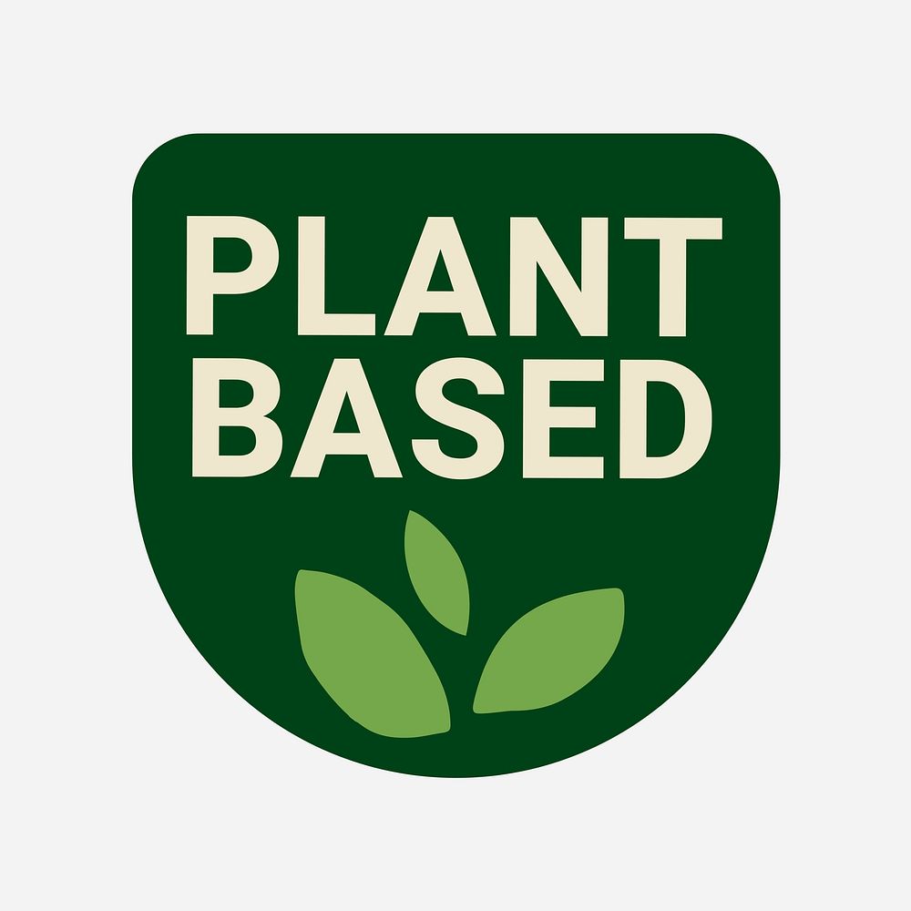 Plant based logo template, food branding, editable design