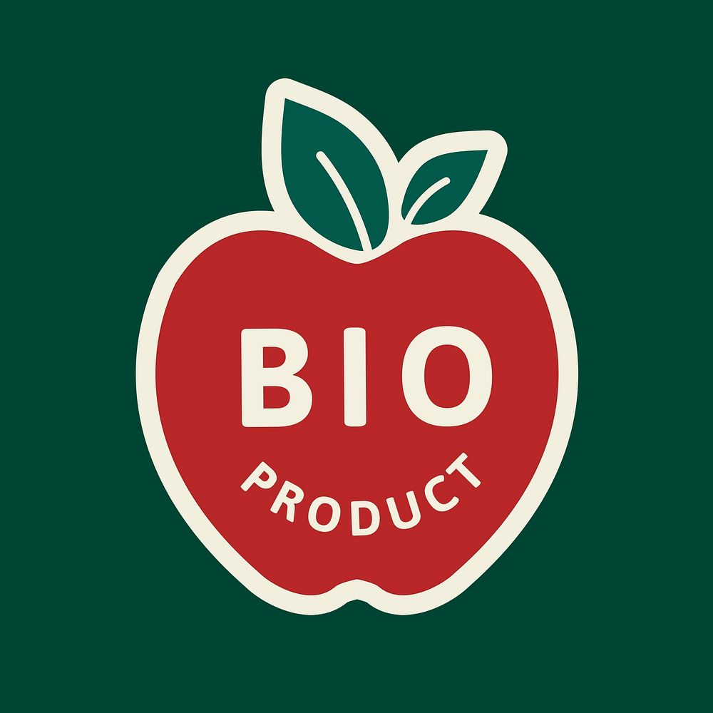 BIO product logo template, food branding, editable design