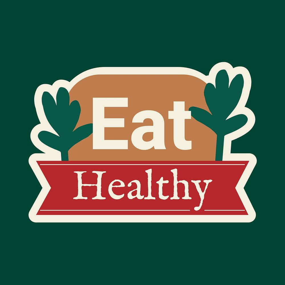 Eat healthy logo template, food branding, editable design