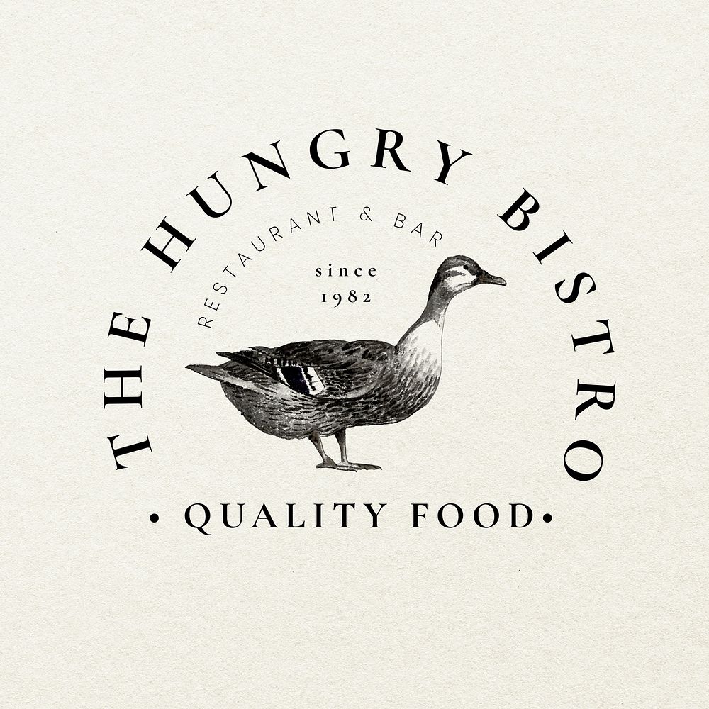 Organic restaurant logo template