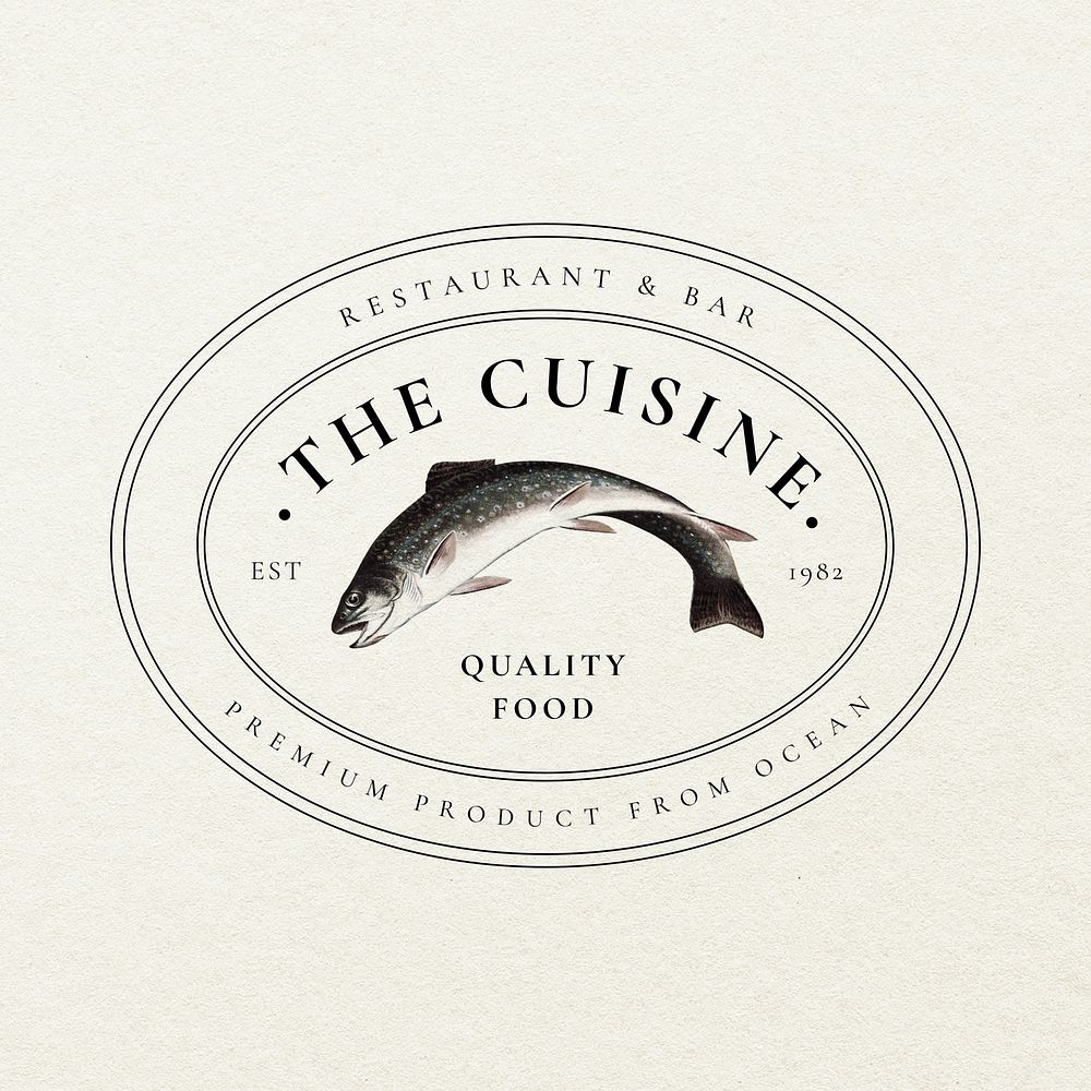 Seafood restaurant  logo template