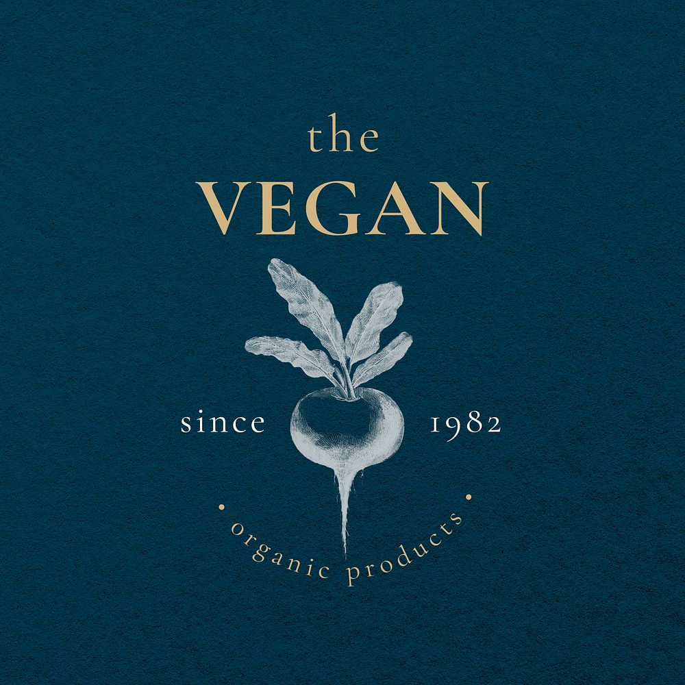 Vegan restaurant  logo template