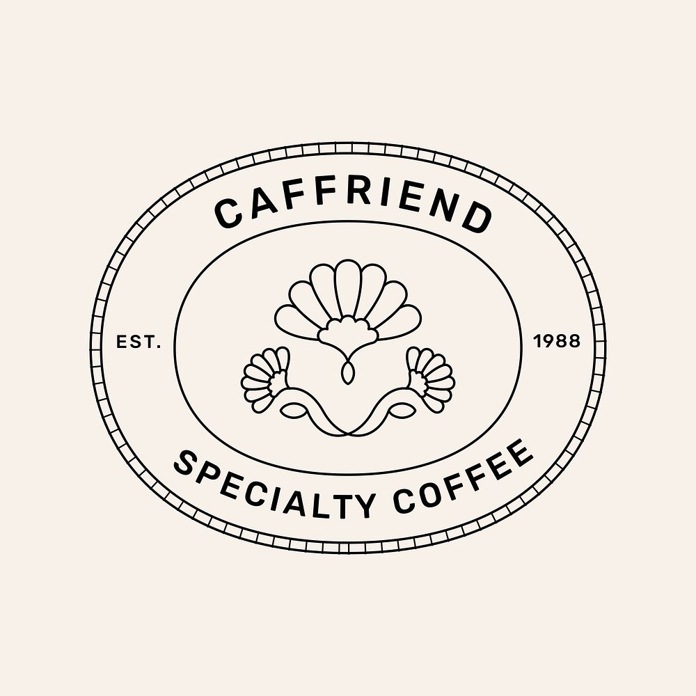 Specialty coffee logo template, minimal line art