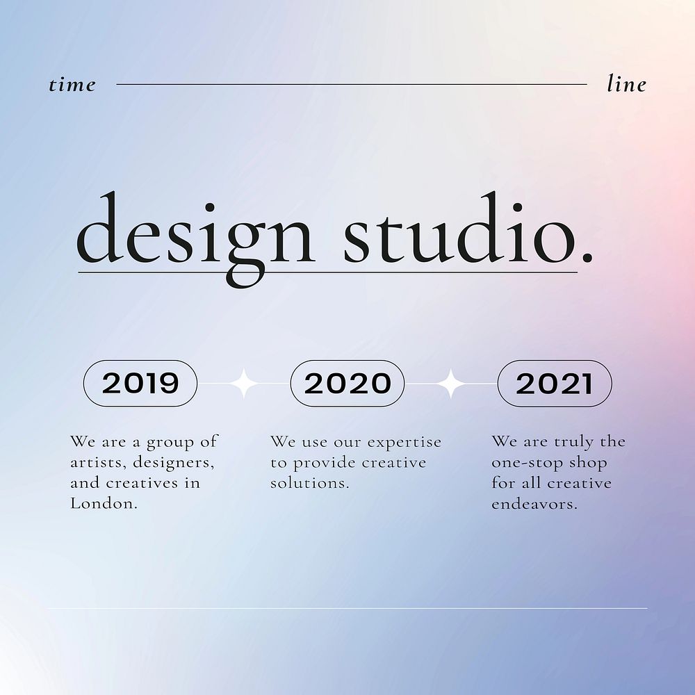Business design Instagram post template, editable text
